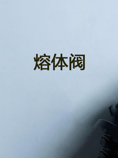 熔體閥 Melt valve